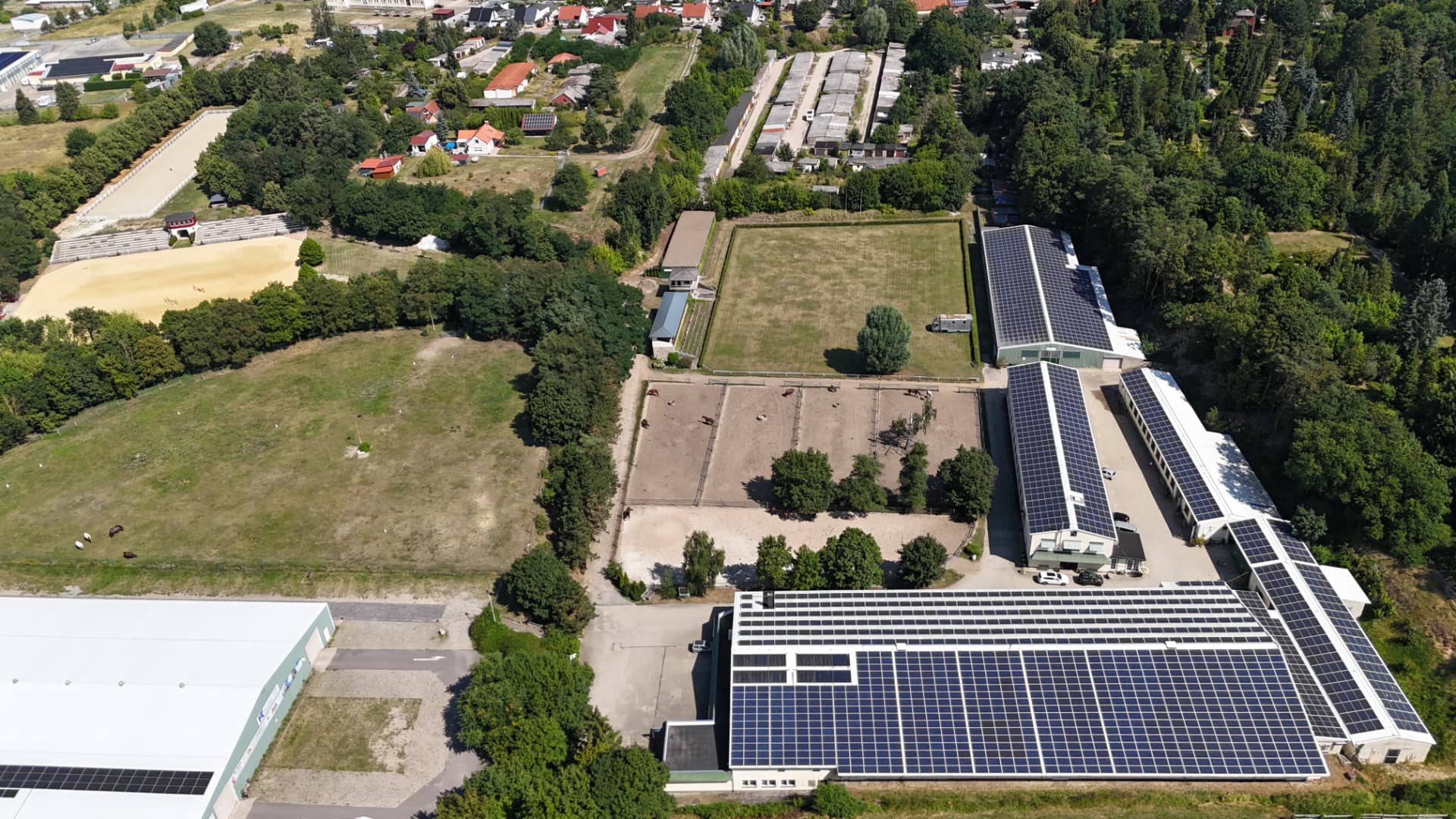 Luftaufnahme der Reitanlage Hornkohl in Salzwedel